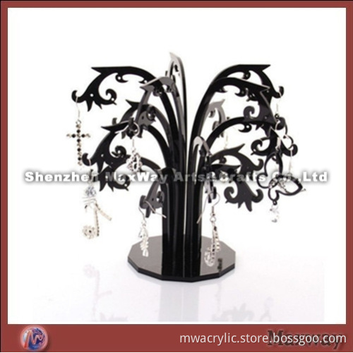 Acrylic Black Tree-shaped Ear Nail/Pin/Earbob/Pendants Display